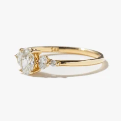 Diamond Oval Pebble Ring