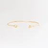 Double Snake Head with Diamond Eyes Cuff
