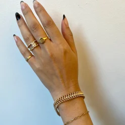 Double Wide Curb Chain Bracelet