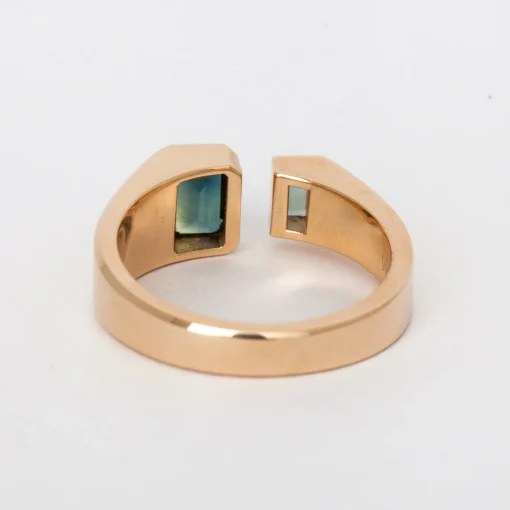 Emerald and Baguette-Cut Sapphire Dyad Ring