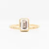 Emerald-Cut Diamond Wisp Ring