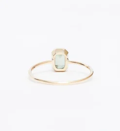 Emerald-Cut Green Sapphire Wisp Ring