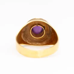 Finnish Amethyst & Seed Pearl Cocktail Ring 1965