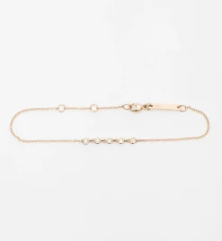 Five Linked Floating Diamonds Bracelet