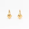 Gold Edgy Huggie Earrings