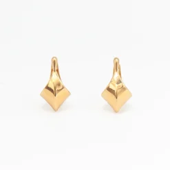 Gold Edgy Huggie Earrings