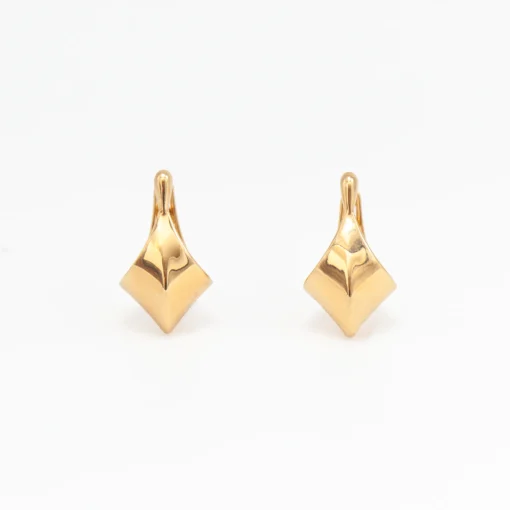 Gold Edgy Huggie Earrings