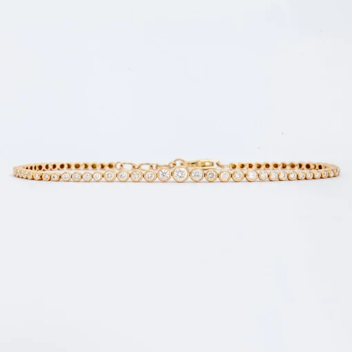 Graduated Round Diamond Half Tennis Bracelet