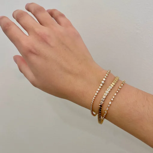 Graduated Round Diamond Half Tennis Bracelet