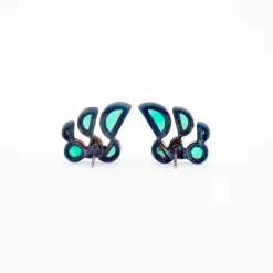 Green Onyx Prawn Earrings