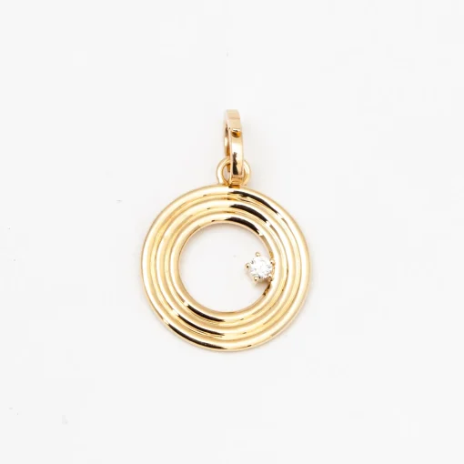 Groovy Diamond Initial Charm
