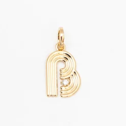 Groovy Diamond Initial Charm