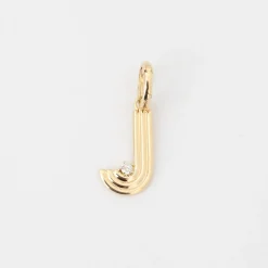 Groovy Diamond Initial Charm