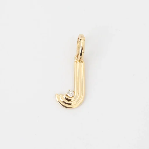 Groovy Diamond Initial Charm