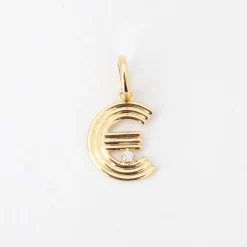 Groovy Diamond Initial Charm