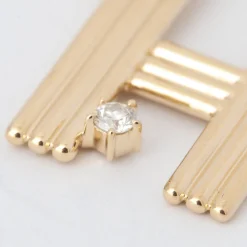 Groovy Diamond Initial Charm