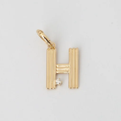 Groovy Diamond Initial Charm