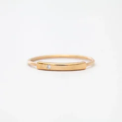 Horizontal Diamond Bar Ring