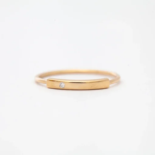 Horizontal Diamond Bar Ring