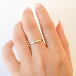 Horizontal Diamond Bar Ring