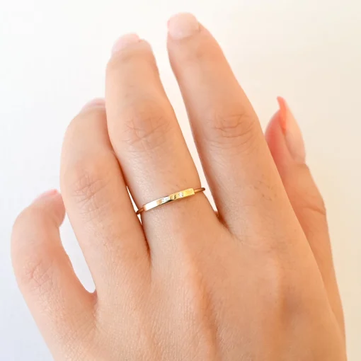 Horizontal Diamond Bar Ring