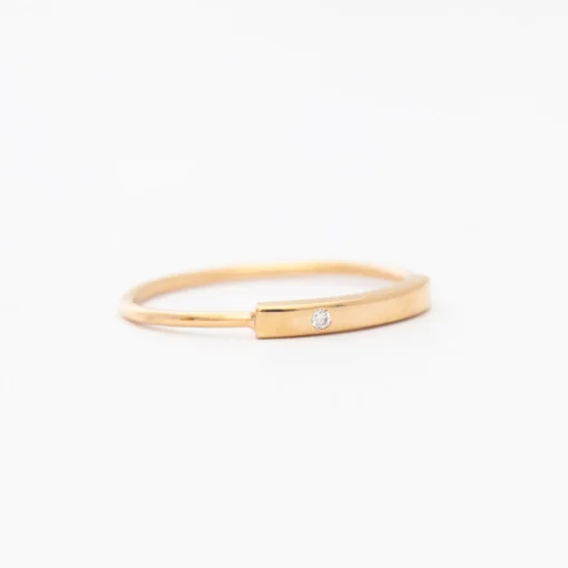 Horizontal Diamond Bar Ring