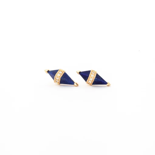 Lapis & Diamond Pietra Studs