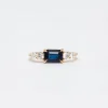 Large Sapphire Five Stone Bea Ring