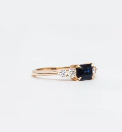 Large Sapphire Five Stone Bea Ring