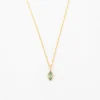 Marquise Green Sapphire Wisp Necklace