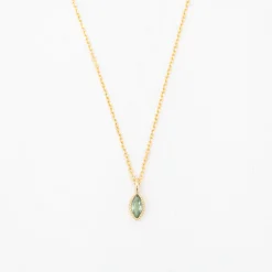 Marquise Green Sapphire Wisp Necklace