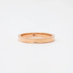 Milgrain Rose Gold Band