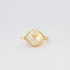 Mirrored Cluster Ring with Asscher Cut Diamond