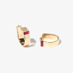 5 mm Braga Hoops with Rubies