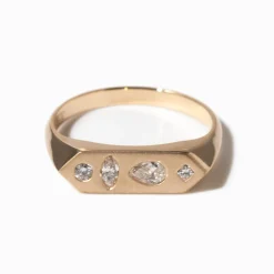 Mosaic Bar Signet Ring