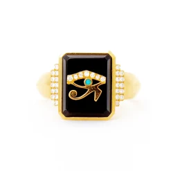 Onyx + Eye Classic Signet Ring