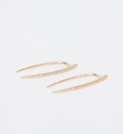 Pavé Large Infinite Tusk Earrings
