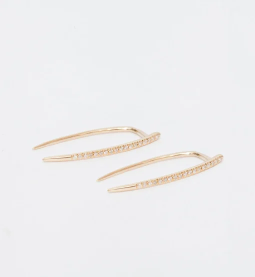 Pavé Large Infinite Tusk Earrings
