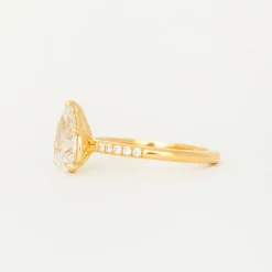 Pear Diamond Pavé Vault Ring