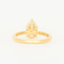 Pear Diamond Pavé Vault Ring
