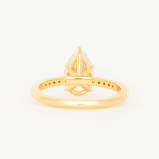 Pear Diamond Pavé Vault Ring