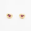 Pink Sapphire Pebble Studs