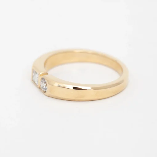 Princess Cut Diamond Dyad Signet Ring