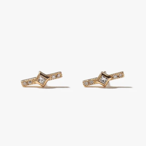 Princess Diamond & Diamond Bar Studs