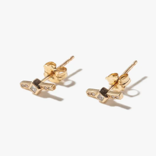 Princess Diamond & Diamond Bar Studs