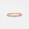Rose Gold French Set Half-Eternity Band
