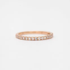 Rose Gold French Set Half-Eternity Band