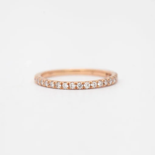 Rose Gold French Set Half-Eternity Band