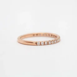 Rose Gold French Set Half-Eternity Band
