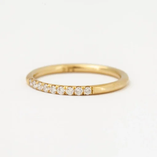 Round Semi Pave Band